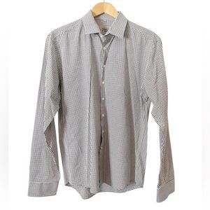 Frank & Oak Black and White Checkered Dress Button Down Shirt Men’s Large